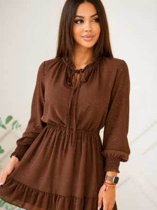 Sukienka UNIQUE czekolada