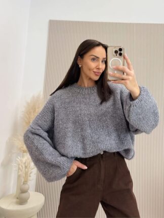 Sweter CHMURKA szary