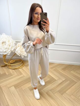 Komplet dresowy AZARA masełko beżowy