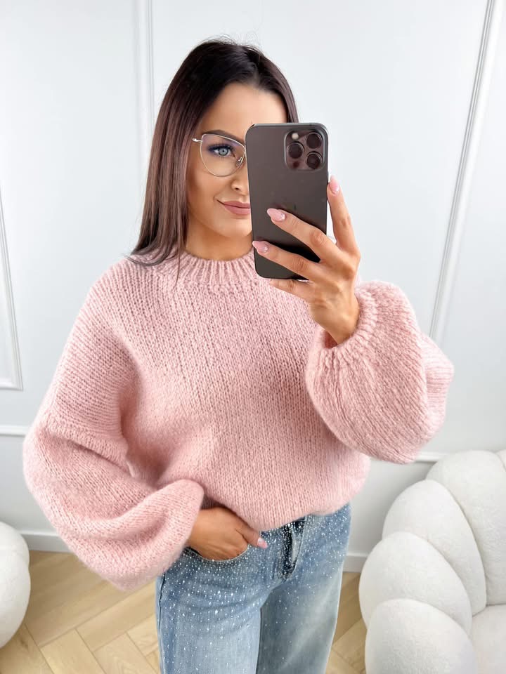 Sweter CHMURKA pudrowy róż