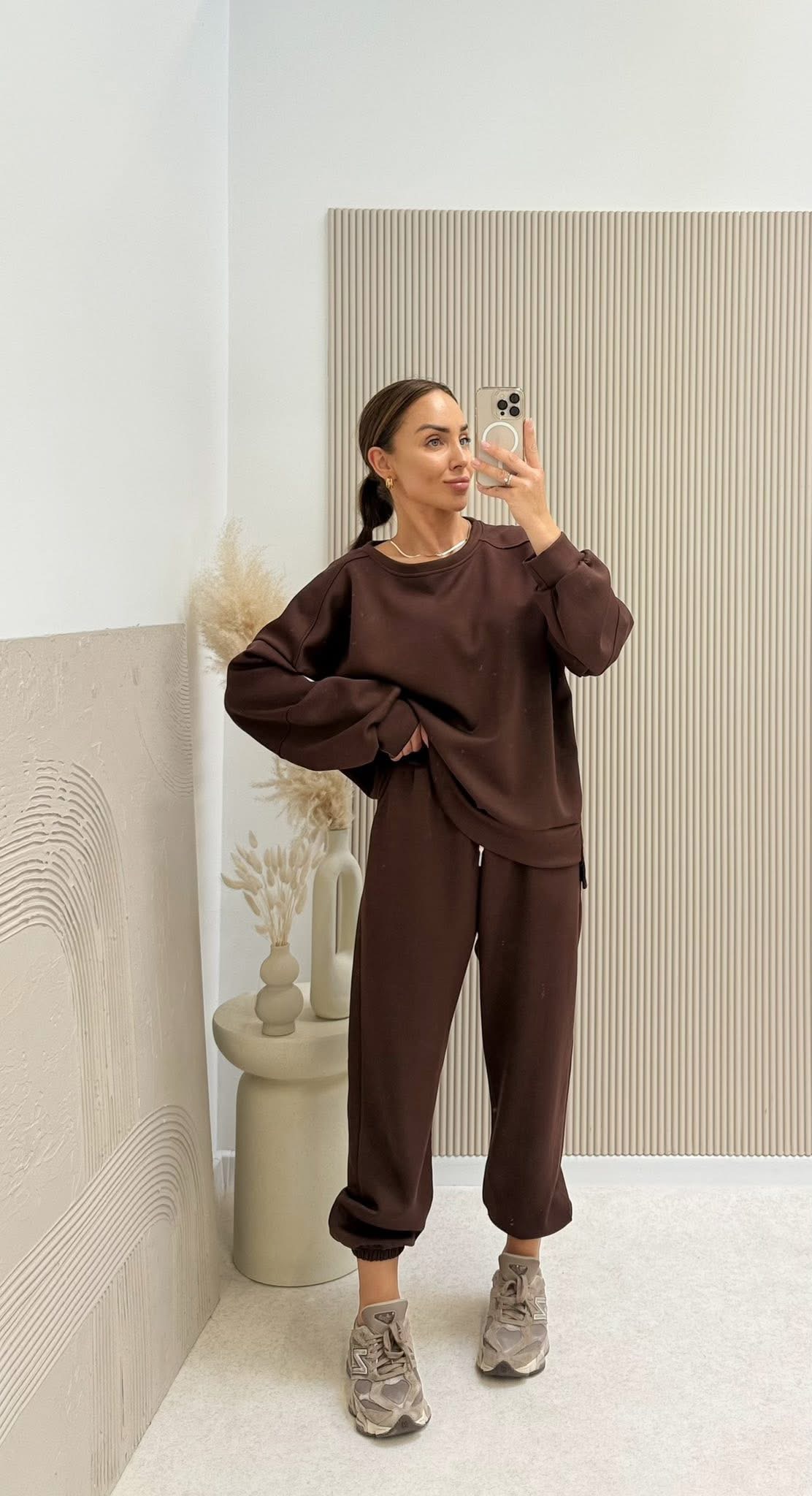 Komplet dresowy AZARA masełko mleczna czekolada