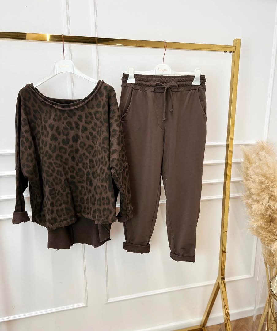 Spodnie bawełniane PATKI Wiya czekolada