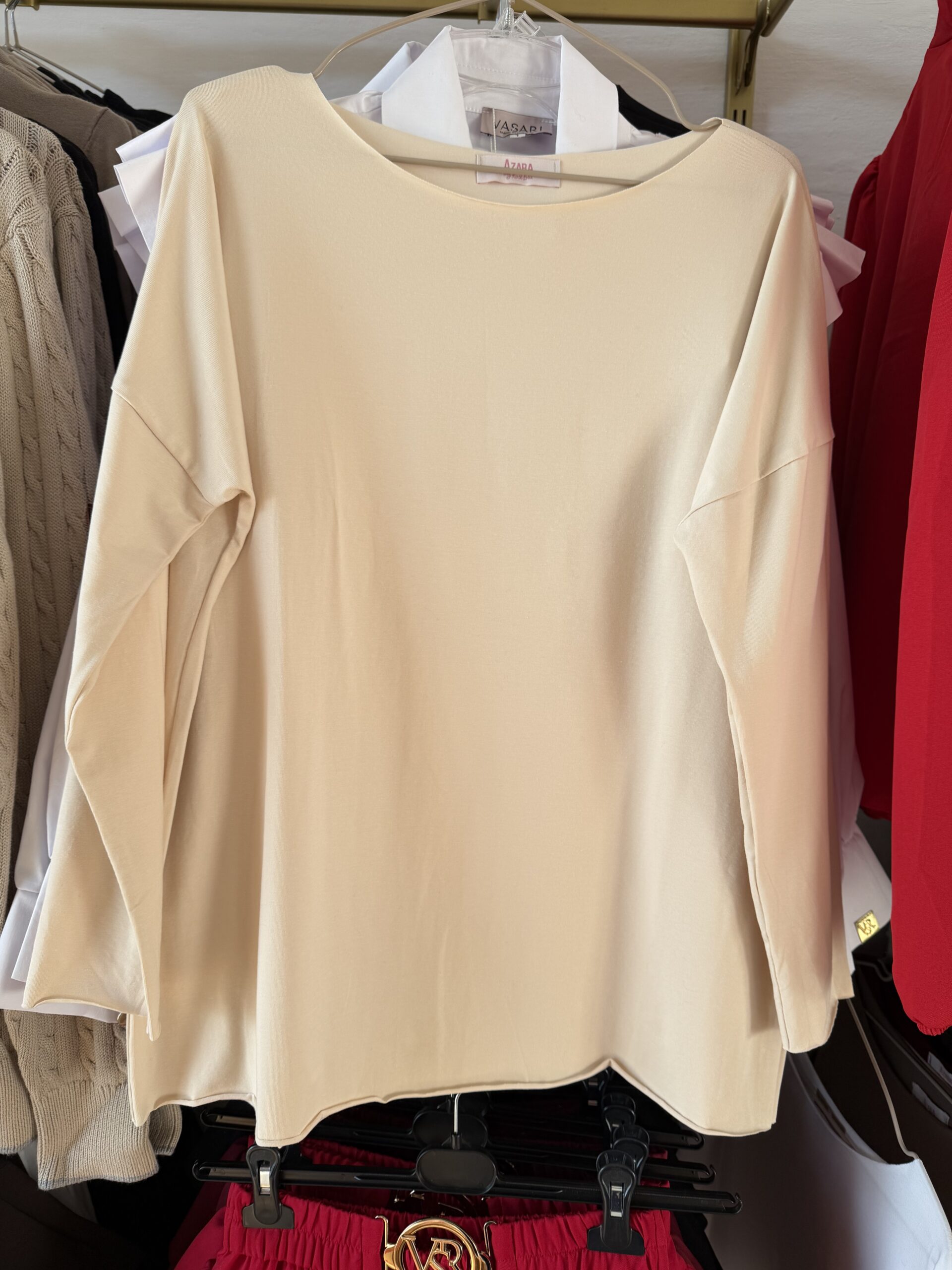 Bluzka laserowo cięta AZARA beżowa