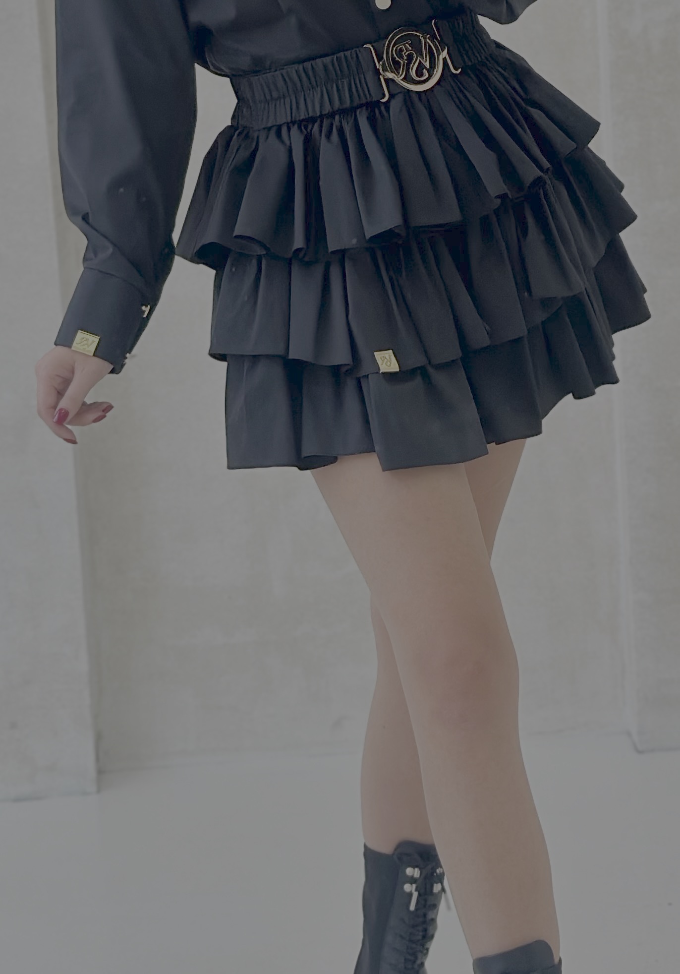 Koszulowe spódniczko-spodenki Vasari czarne