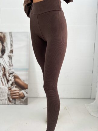 LEGGINSY PUSH UP LENOSHKA CIEMNA CZEKOLADA
