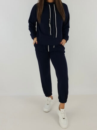 Komplet dresowy AZARA SZNURÓWKI granatowy