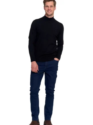 Męski sweter z półgolfem MORAJ czarny