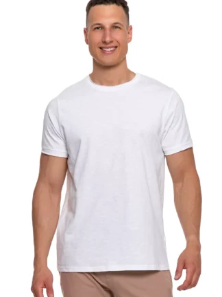 Męski T-shirt z bawełny 100% klasyczny MORAJ biały