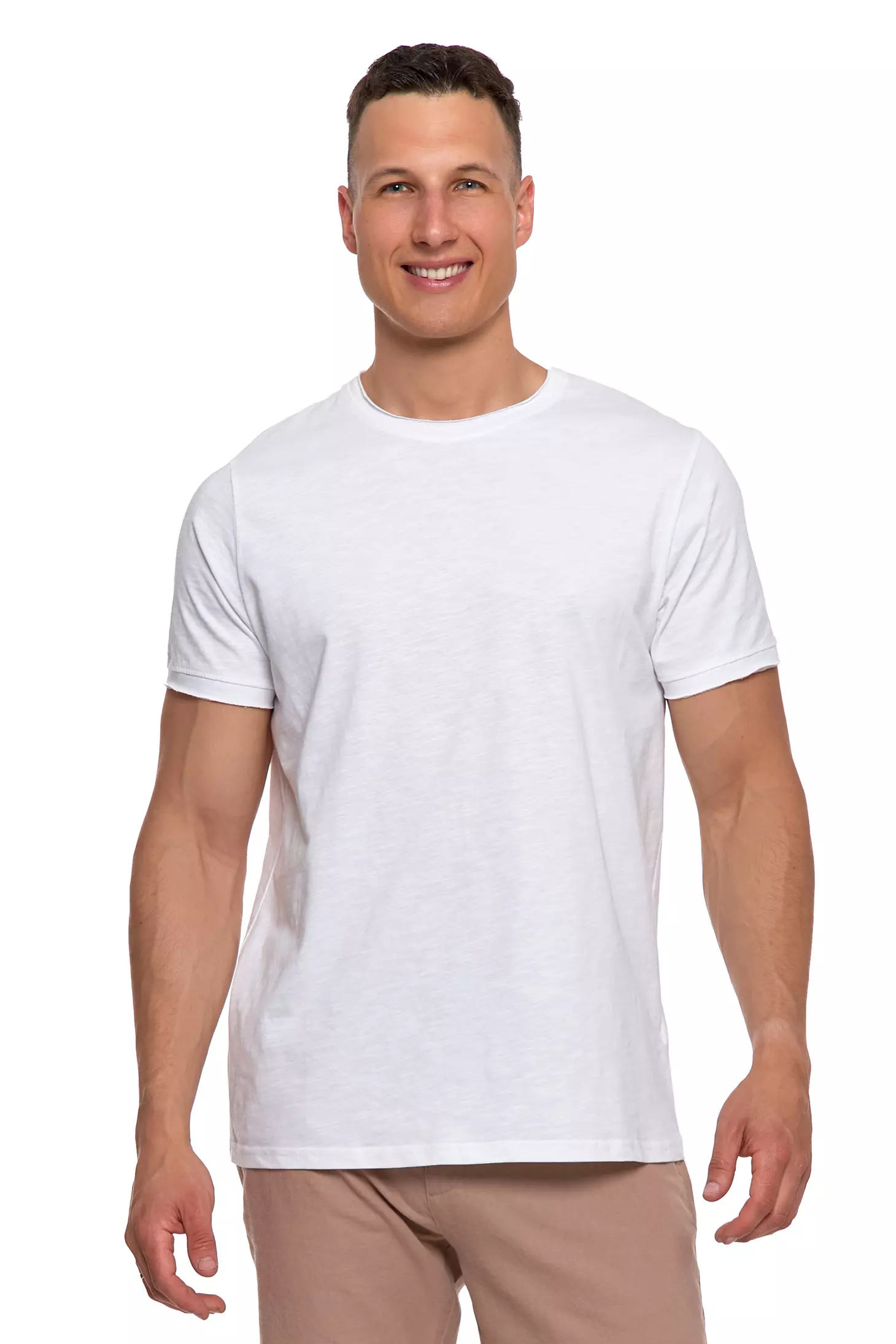 Męski T-shirt z bawełny 100% klasyczny MORAJ biały