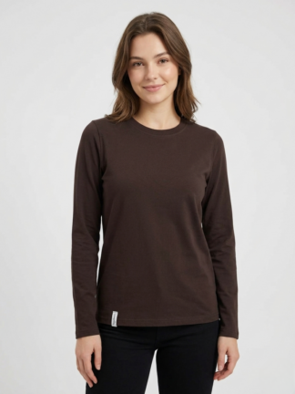 Bluzka bawełniana Lenoshka ciemna czekolada