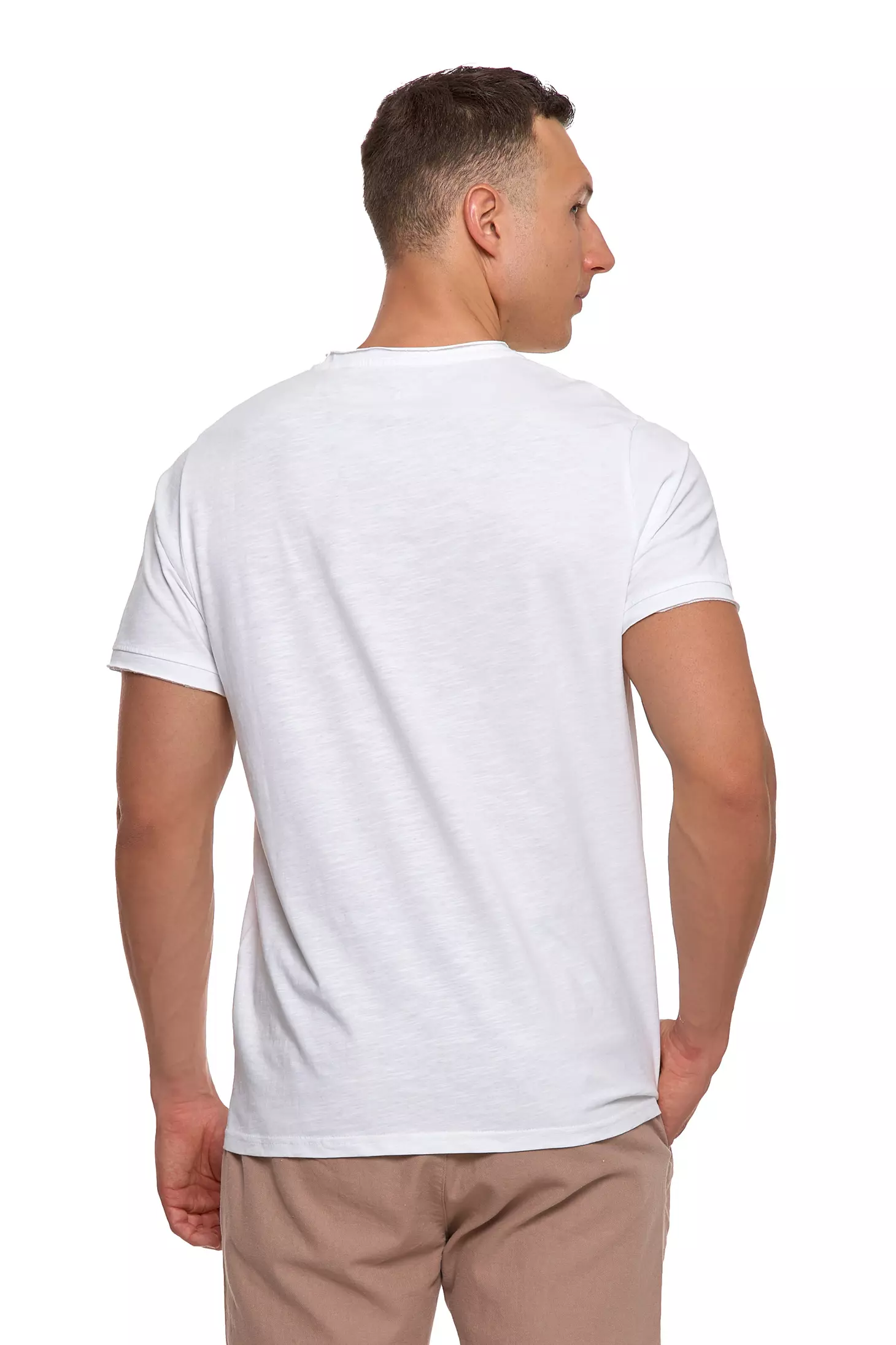 Męski T-shirt z bawełny 100% klasyczny MORAJ biały