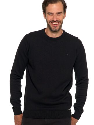 Klasyczny sweter męski bawełniany MORAJ czarny