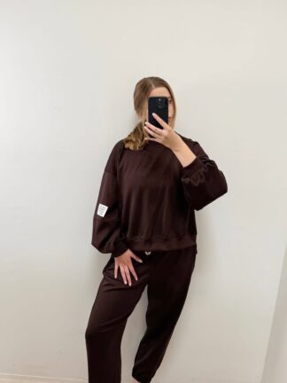 Komplet dresowy AZARA bawełna czekolada