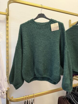 Sweter CHMURKA butelkowa zieleń