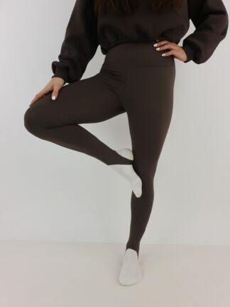 Legginsy modelujące narciarki Azara czekolada