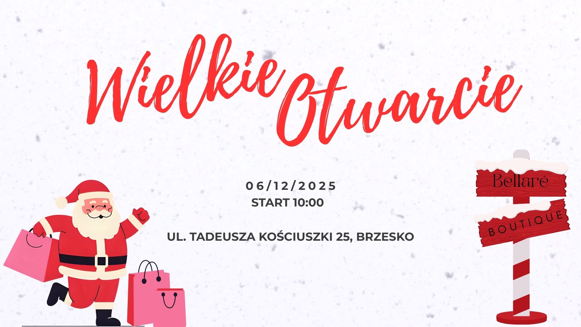 Wielkie otwarcie Bellare - nowy sklep z odzieżą damską startuje 6 grudnia i 15% rabatu na start. Sklep stacjonarny w Brzesku