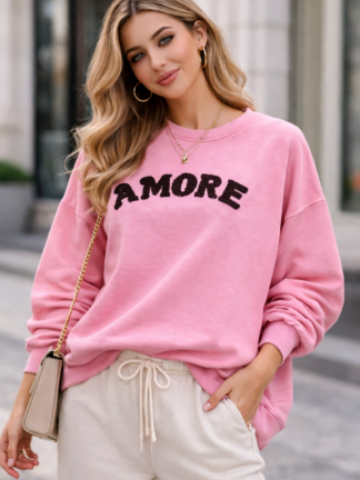 Bluza oversize AMORE Azara róż