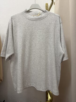 Bawełniany t-shirt basic szary melanż