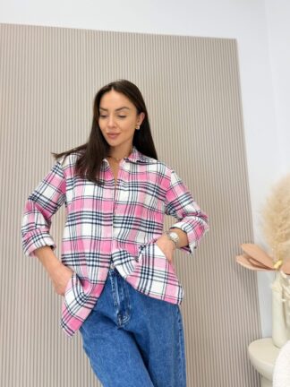 Koszula bawełniana 100% różowa