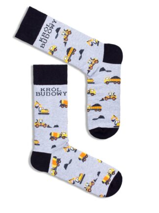 Skarpetki męskie szare Król Budowy