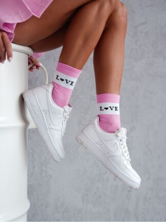 Skarpetki damskie LOVE różowe