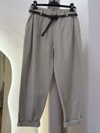 Beżowe Spodnie Bawełniane NAIIF