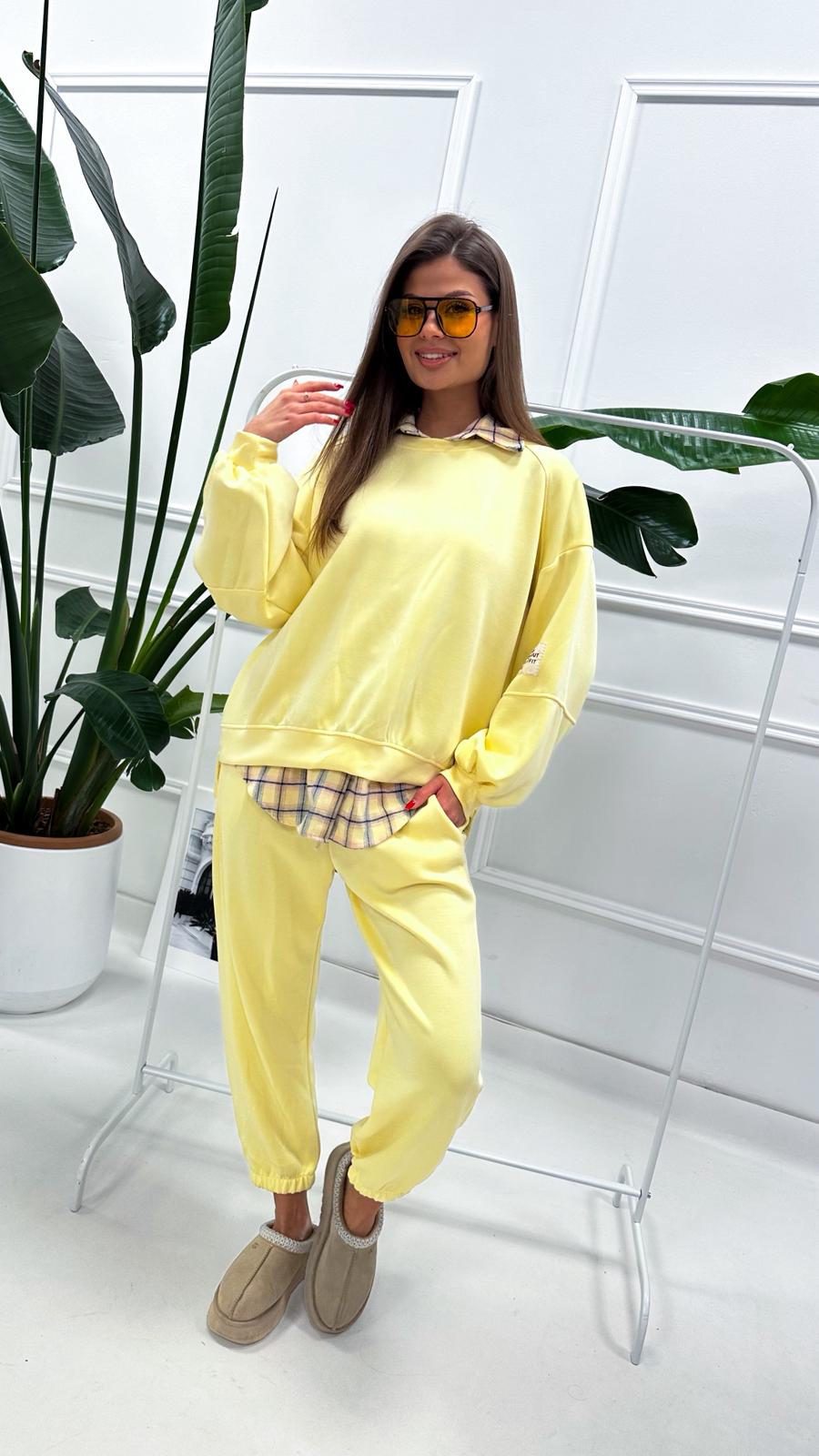 Komplet dresowy AZARA masełko banan