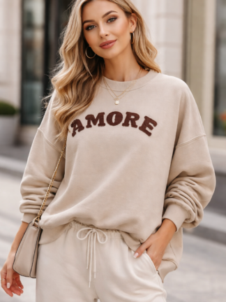 Bluza oversize AMORE Azara fango