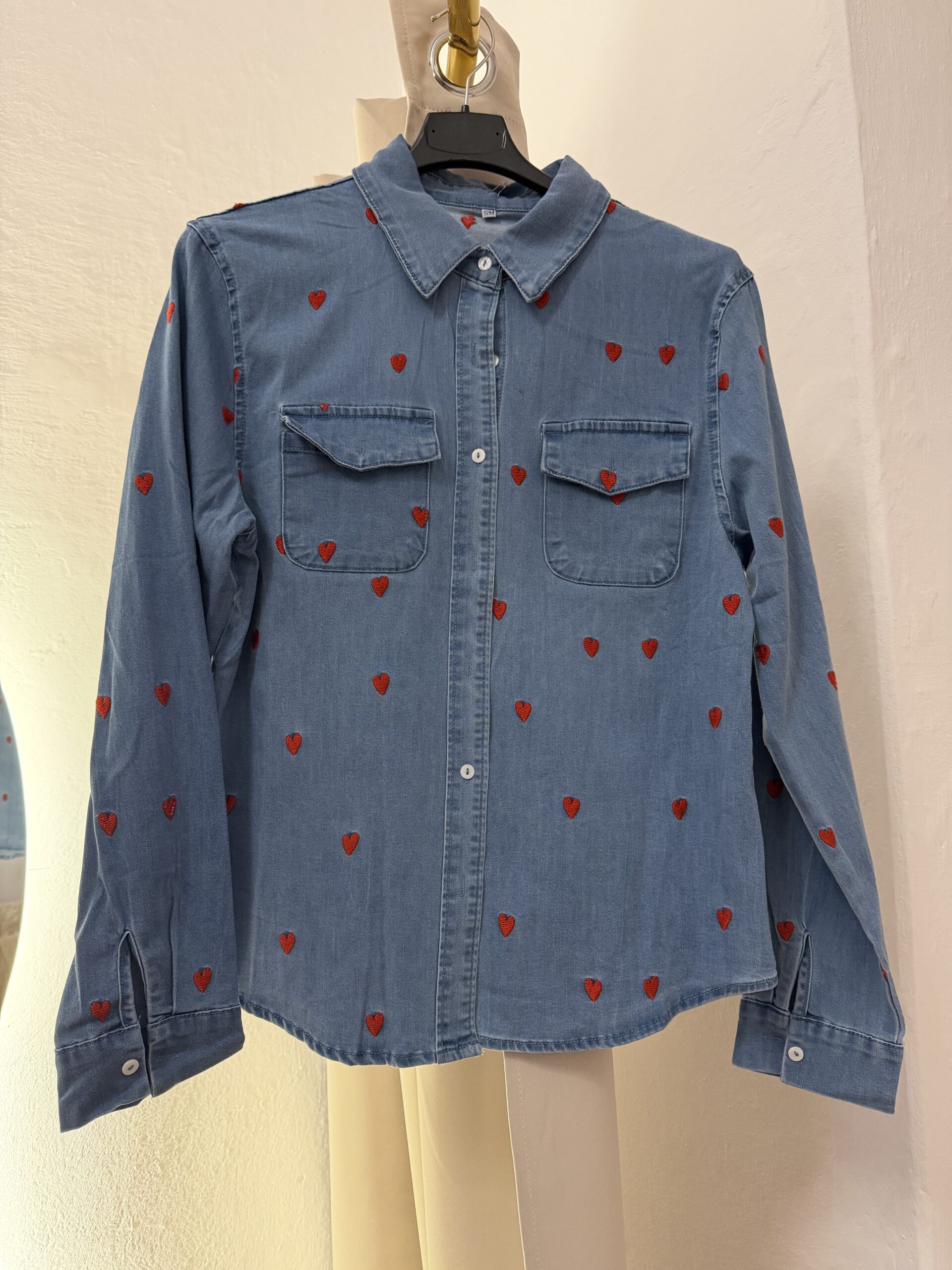 Koszula jeansowa HEART niebieska