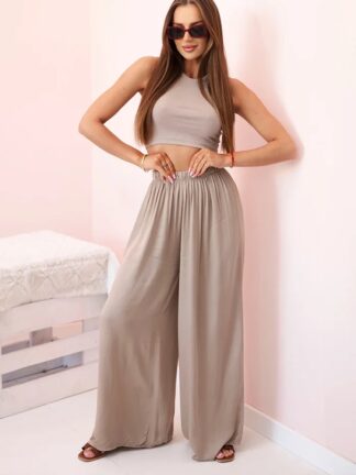 Spodnie wiskozowe NOA camel