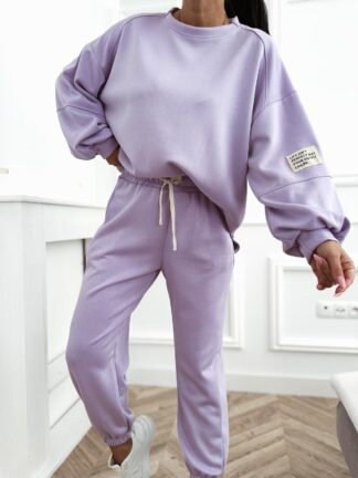 Komplet dresowy AZARA masełko lila