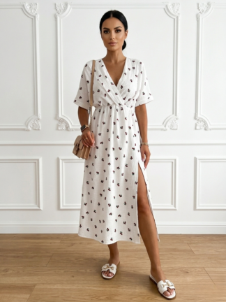 Sukienka midi CHERRY biała