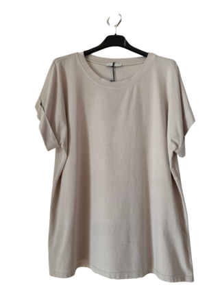 T-shirt damski bawełniany MOON beż