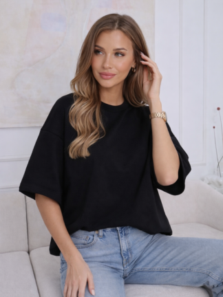 Damski t-shirt LANA czarny