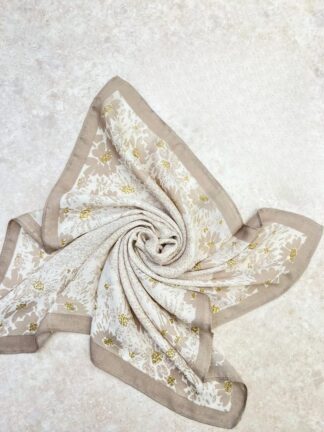 Beżowa gawroszka w kwiaty 100% wiskoza