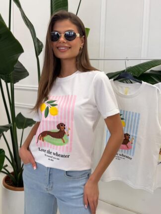 T-shirt damski JAMNIK biały