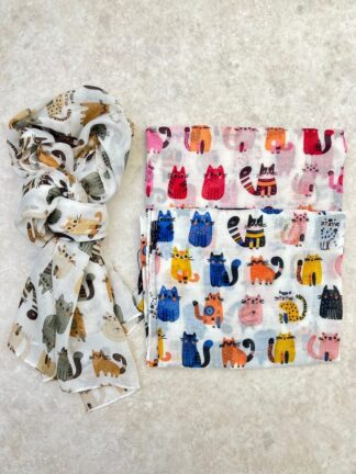 Apaszka Kocia Kraina 100% wiskoza