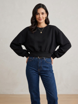 Krótka bluza CROP czarna