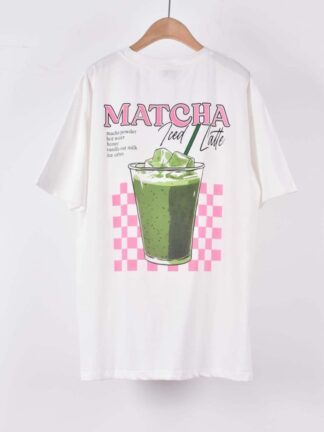 Bawełniany t-shirt Matcha Iced Latte