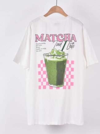 Bawełniany t-shirt Matcha Iced Latte